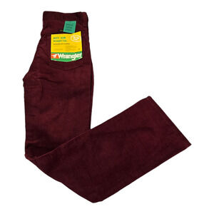Wrangler Vintage Boys Slim Corduroys 12 Slim Red 75% Cotto 25% Polyester 24X27